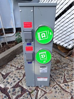 Meter center, MP Meter-Pak, 2 sockets, no bypass, 4 jaws, 200A bus, 125A max breaker rating, ringed