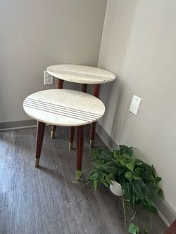 2 sets of 2pc Granite End tables LIKE NEW $250 OBO