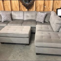 Emilio Taupe Reversible Sectional ( sectional couch sofa loveseat recliner options