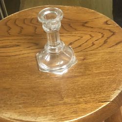 Glass Short Candle Holder 