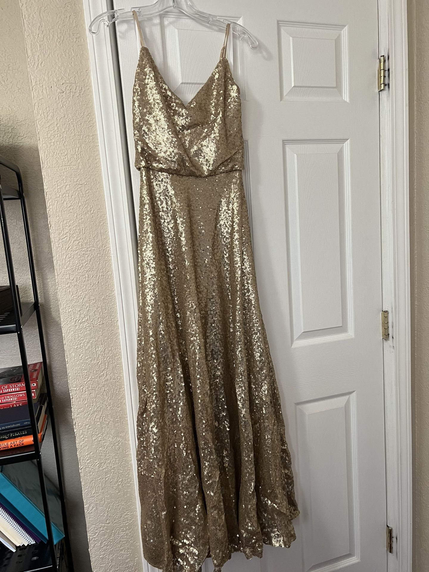 Hazel Sequin Dress from Revelry - Champagne Gold