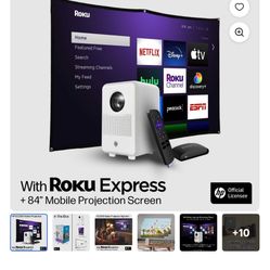 Hp Roku Projector Screen Included