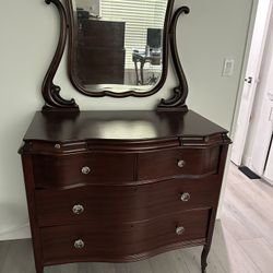 Antique Dresser with Mirror