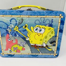 Spongebob Squarepants Square Blue Tin Lunchbox