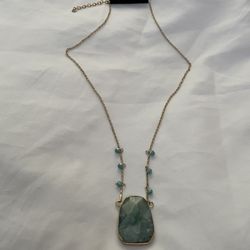 24” Stone and Crystal Necklace