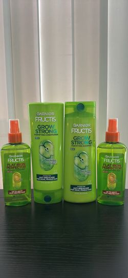 Garnier Fructis Grow Strong Shampoo, Conditioner, and Flat Iron Perfector SET