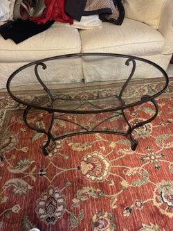 Steel And Glass Coffee Table