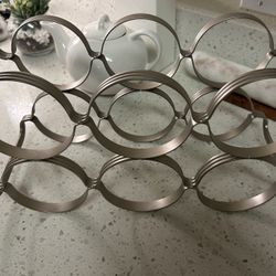 Wine Rack Brushed Metal