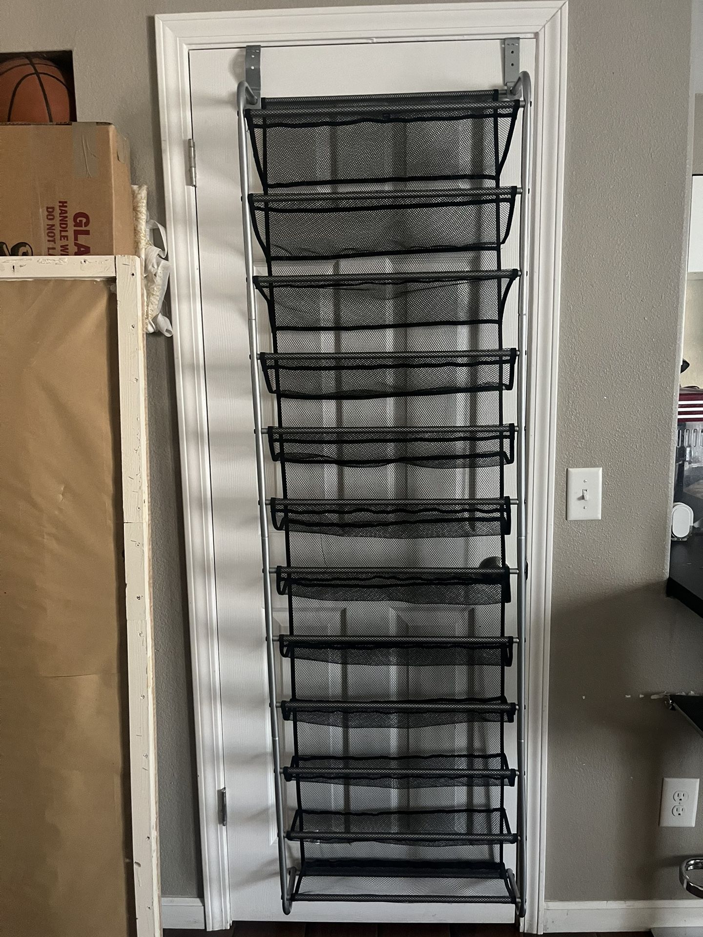 Black Shoe Door Organizer 