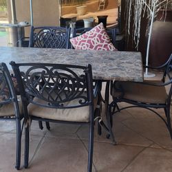 PATIO TABLE W SIX CHAIRS  Pending