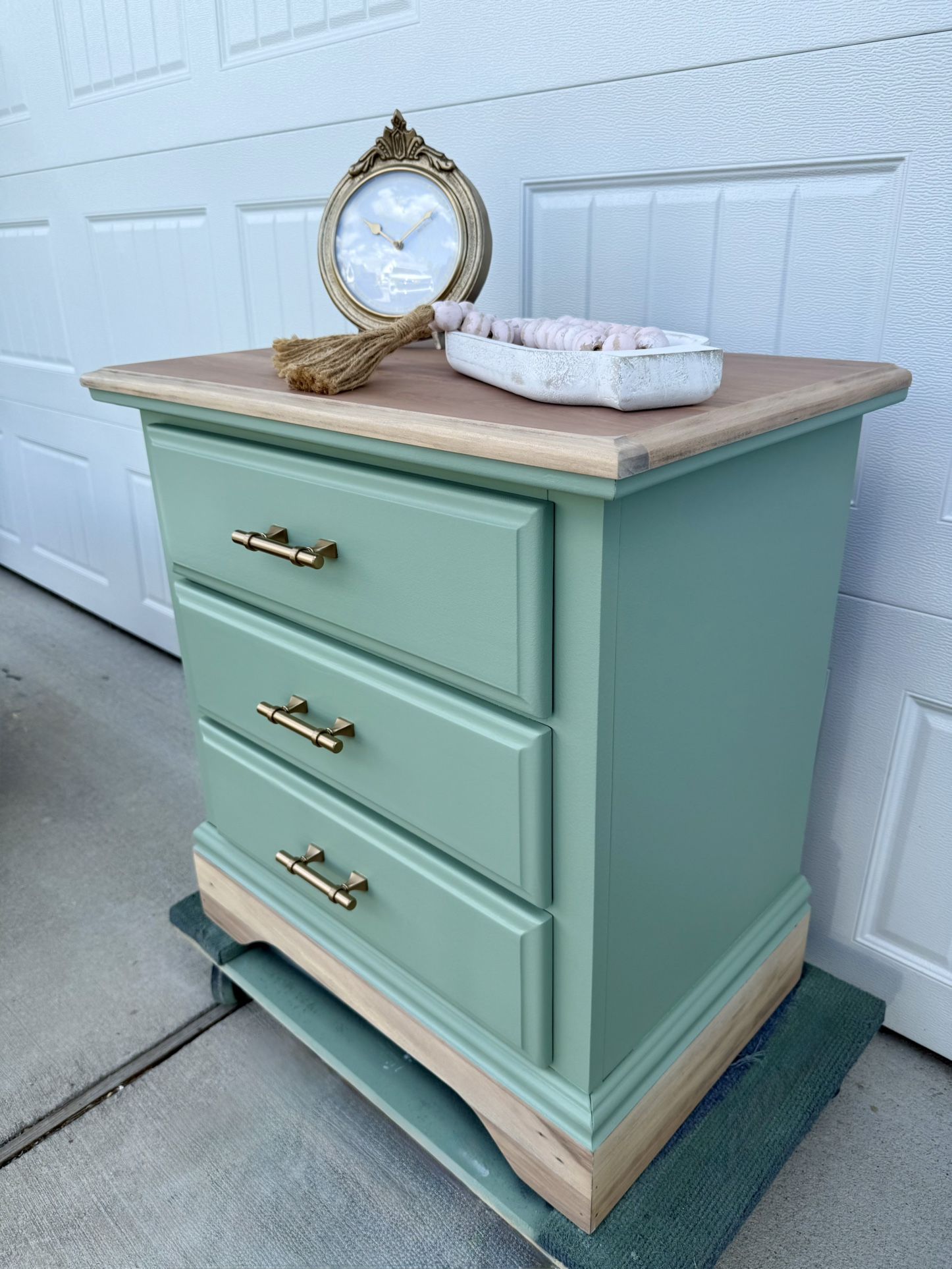 Solid Wood Refinished Nightstand/End Table