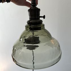 Pottery Barn Vintage Glass Articulating Plug-In Sconces