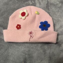 White And Pink Beanies Get 2 In One Purchase 