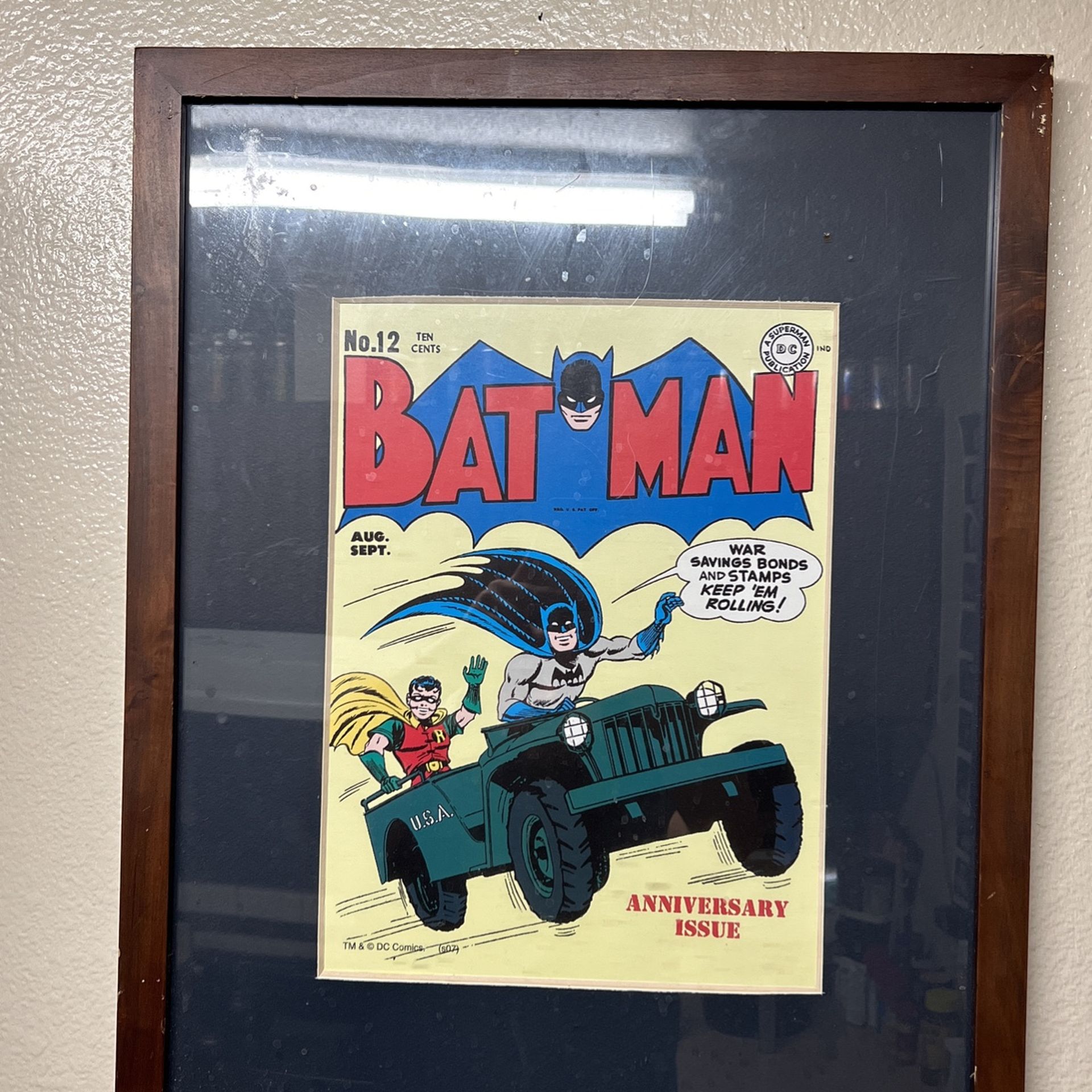Ww2 War Saving Bond And Stamps Poster Batman And Robin (framed)