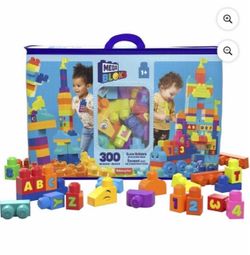 MEGA BLOKS Toy Blocks Even Bigger Building Bag with Storage (300 Pieces) for Toddler