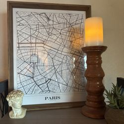 Framed City Of Paris Map 
