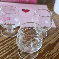 Brandy sniffers/  Crystal - vintage princess house five pieces