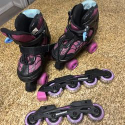 Adjustable Fit In-Line Skates Youth Sizes 1234