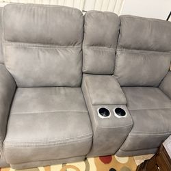 Ashley Next-Gen DuraPella Dual Power Reclining Sofa & Loveseat Set - Like New