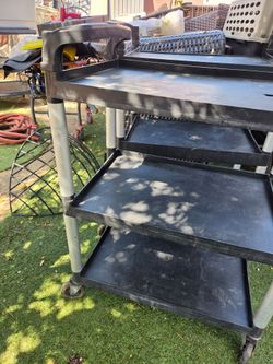 3-Tier Plastic Utility Cart with Wheels