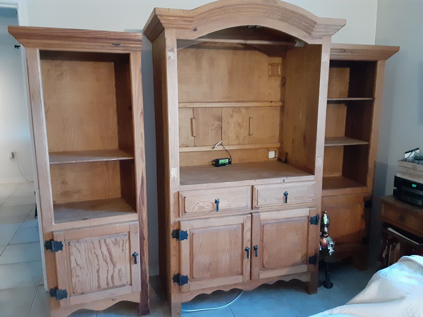 Pine entertainment center