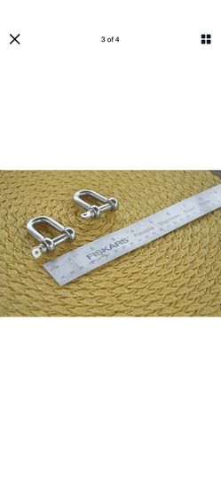 2pcs 316 Stainless D Shackle 5/16” or 3/8”