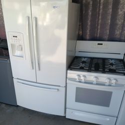 Refrigerator And Stove White