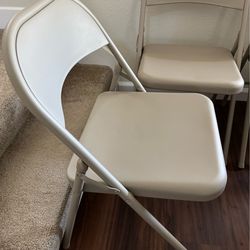 Metal Folding Chairs 4-pieces