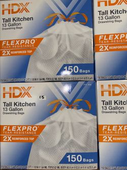 Trash Bags (13 Gallon) 150 count $15 each box