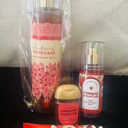 Strawberry Pound Cake Set $20