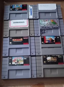 snes claymates aladdin animaniacs pacman monopoly super nintendo