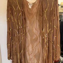 Gunit Fashions Gold Beaded Dress