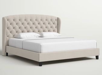 Autrey Upholstered Wingback Bed