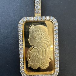 50 Gram 24k Yellow gold Pendant Bar 