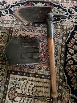 Vintage German Military Folding Trench Tool Shovel Pick 5120 12-121 1532