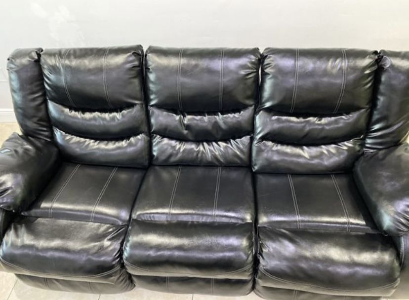 Reclining / black Recliner Sofa / sofa reclinable negro