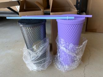 2 - 24 oz tumbler with straw