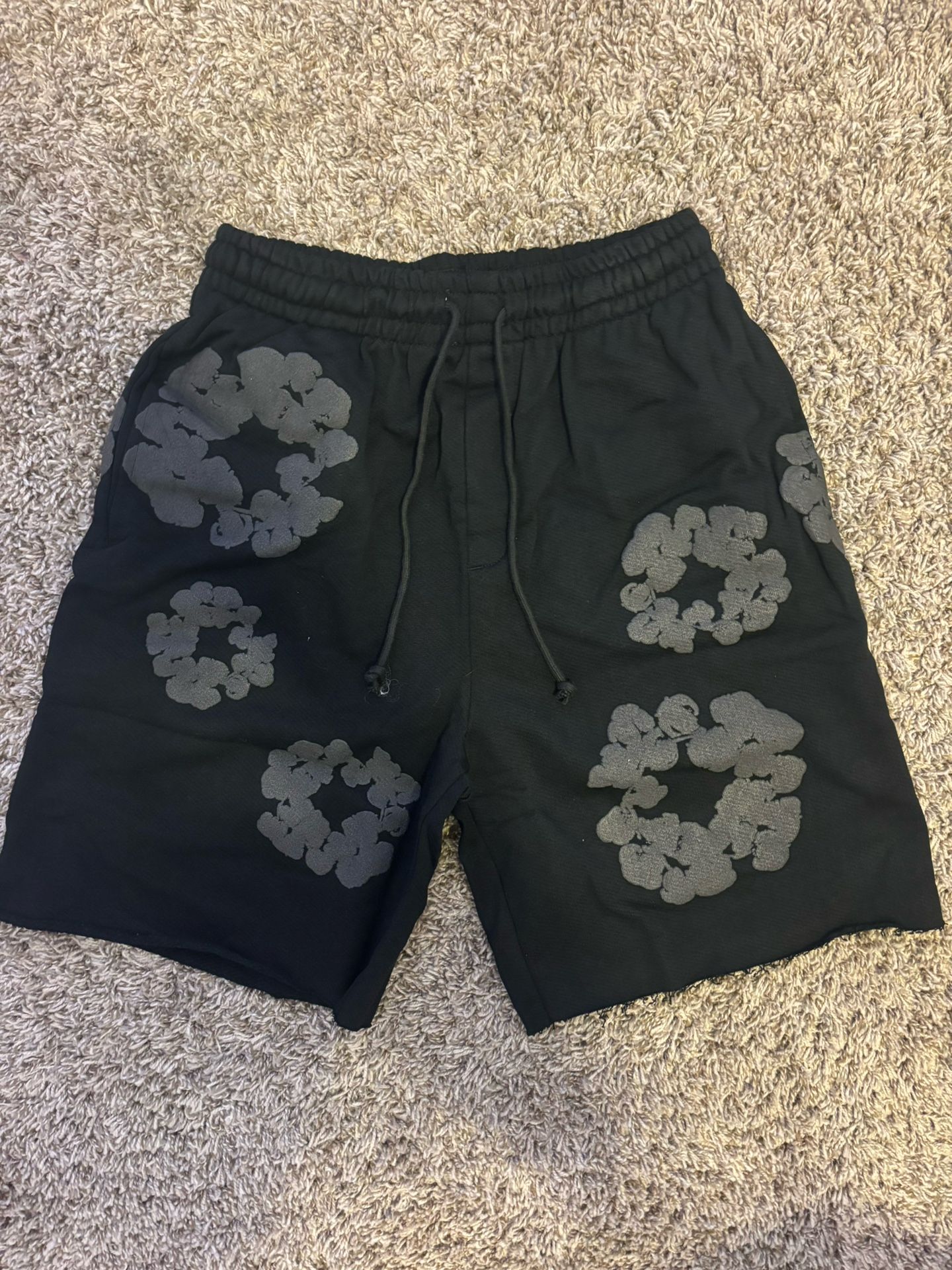 Small Black on Black Denim Tears Shorts