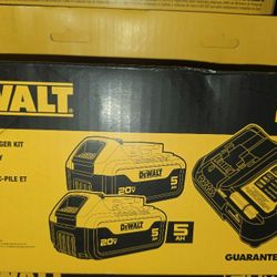 DEWALT 20 -Volt 2 -Pack Lithium-ion ( 5 Ah 5 Ah Battery and Charger )