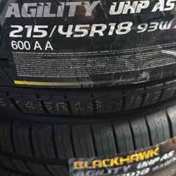 215/45/18 Blackhawk Tires 🛞 $100 Each Tire 