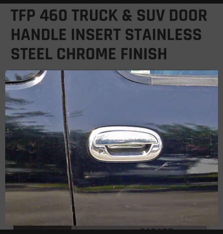 TFP 460KE TRUCK & SUV DOOR HANDLE INSERT STAINLESS STEEL CHROME FINISH