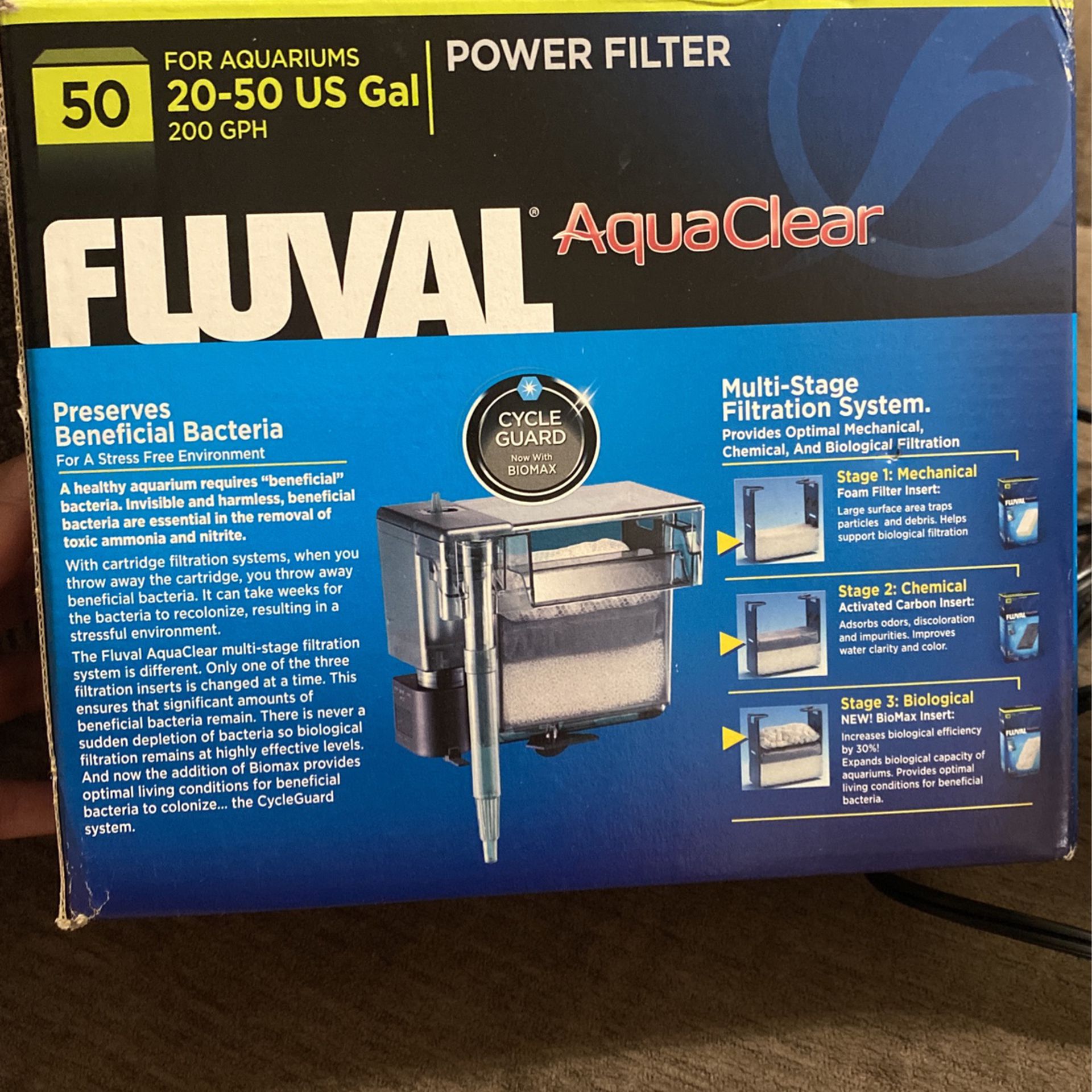 50 Gal Fluval (Aqua Clear) Aquarium Filter