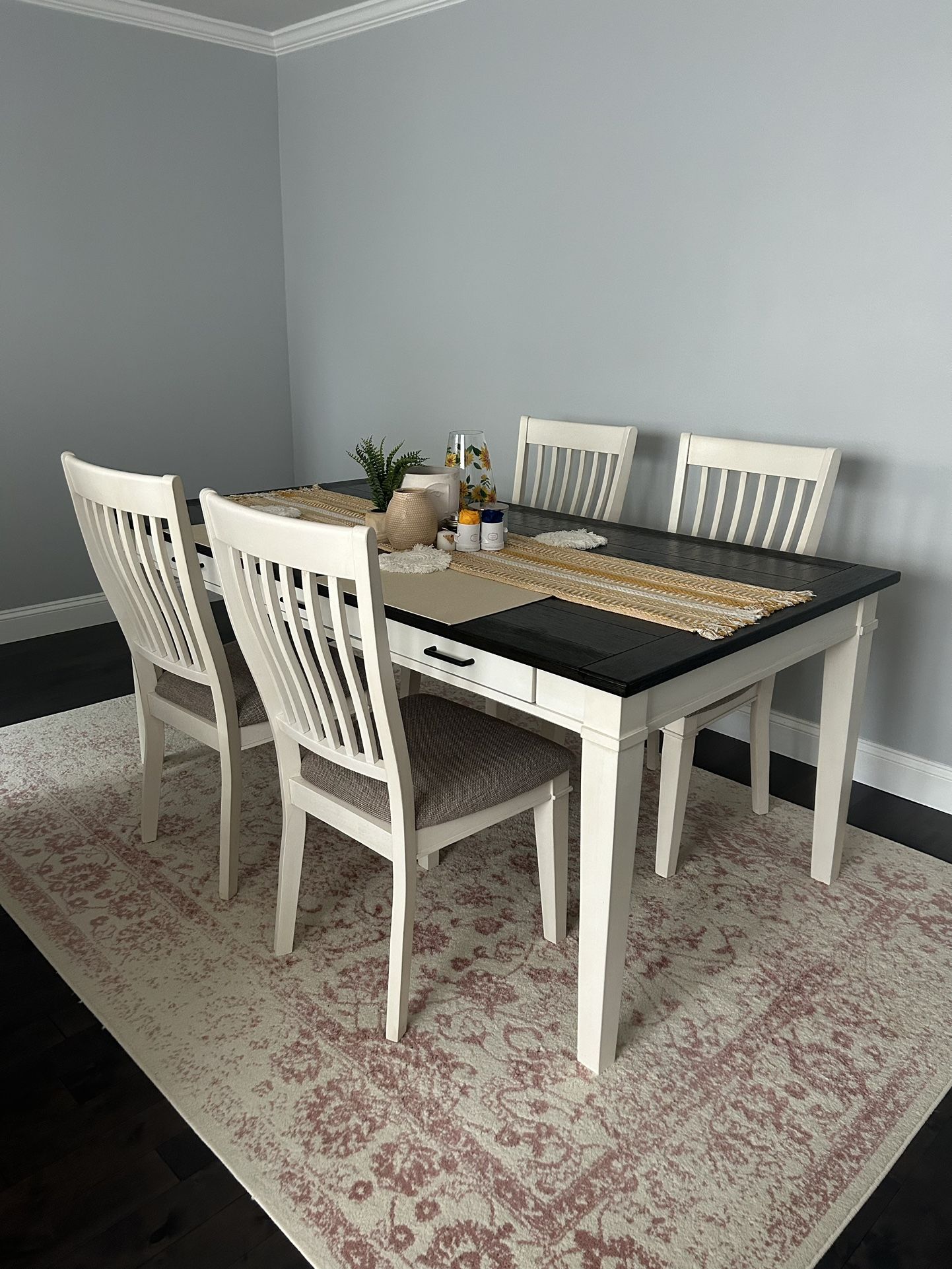 Montana Dining Set Table With 4 Chairs And Storage
