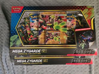 Pokémon Mega Zygarde EX Premium Collection Box x2 Pokemon TCG cards x8 Booster Packs