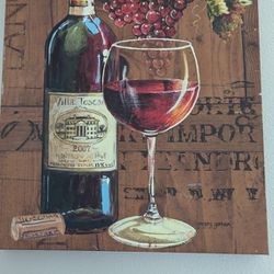 Wine Vignette - Framed Canvas Wall Art