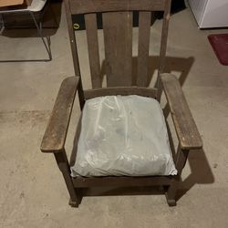 Solid Oak Rocking Chair