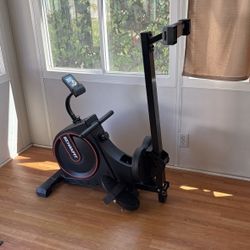 Echanfit Rowing Machine Folds Upright For Easy Storage.  Timer Does Not Work.