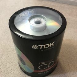 Brand NEW 100 Pack TDK RECORDABLE CD-R / CDR 