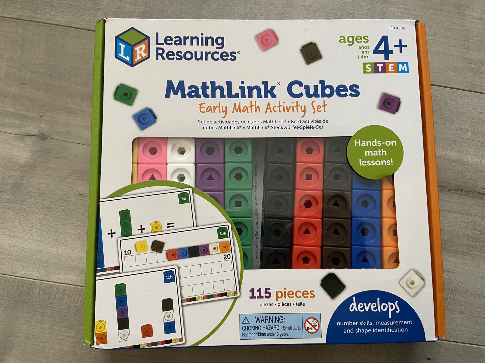 New Learning Resources MathLink Cubes Early Math Activity Set - 115 ...
