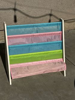 Kids colorful sling bookshelf